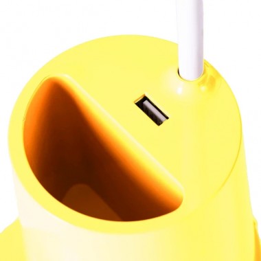 Лампа настольная DESKTOP LAMP EL-2176 с функцией Powebank 1200mAh, держателем телефона желтая