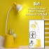 Лампа настольная DESKTOP LAMP EL-2176 с функцией Powebank 1200mAh, держателем телефона желтая