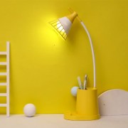 Лампа настольная DESKTOP LAMP EL-2176 с функцией Powebank 1200mAh, держателем телефона желтая