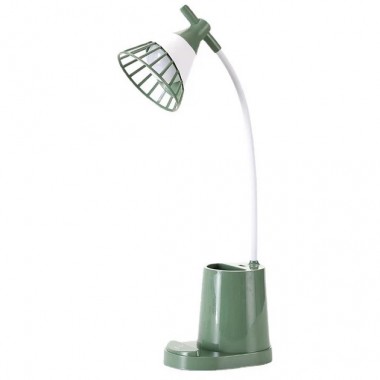Лампа настольная на гибкой ножке DESKTOP LAMP EL-2176 зелёная с функцией Powebank 1200mAh