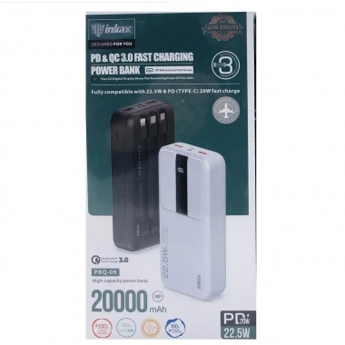 Универсальный Power Bank Inkax PBQ-09 20000mAh QC3.0 22.5W