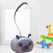 Лампа настольная с органайзером для ручек и подставкой телефона Quite Light Snail с точилкой Синий