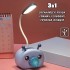 Лампа настольная с органайзером для ручек и подставкой телефона Quite Light Snail с точилкой Синий Лампа настольная с органайзером для ручек и подставкой телефона Quite Light Snail с точилкой Синий