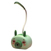 Лампа настольная с точилкой органайзером для ручек и подставкой телефона Зеленый