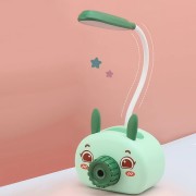 Лампа настольная с точилкой органайзером для ручек и подставкой телефона Зеленый