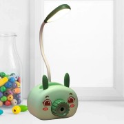 Лампа настольная с точилкой органайзером для ручек и подставкой телефона Зеленый