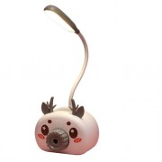 Лампа с точилкой органайзером для ручек и подставкой телефона Quite Серый