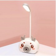 Лампа с точилкой органайзером для ручек и подставкой телефона Quite Серый