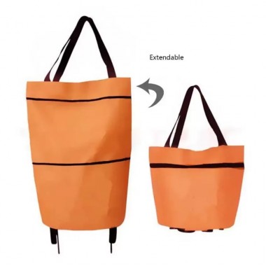 Тканевая тележка 5л. для покупок сумка-тележка с колесами складная сумка для продуктов Разные цвета