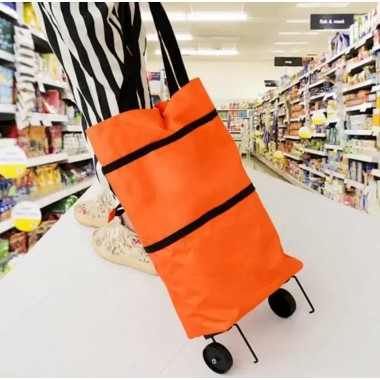 Тканевая тележка 5л. для покупок сумка-тележка с колесами складная сумка для продуктов Разные цвета