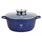 Кастрюля казан с мраморным антипригарным покрытием 24см 4,2л Top Kitchen TK00052 Синий