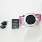 Часы Smart watch V8 розовый с камерой и sim-картой