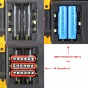 LL-802 Автономный переносной прожектор 20w COB+1W+Power Bank (2 АКБ в комплекте)