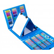 Набор для рисования Art Set (176 предметов) с мольбертом в чемоданчике Голубой