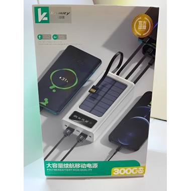 Power Bank Kamry 30000 mAh K-300 с солнечной панелью и проводами