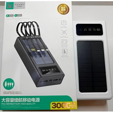 Power Bank Kamry 30000 mAh K-300 с солнечной панелью и проводами