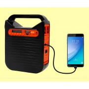 Фонарь-Power Bank EP-391bt радио-блютуз с солнечной панелью+лампочки 3шт