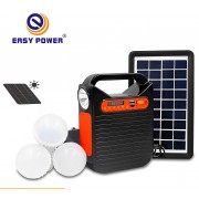 Фонарь-Power Bank EP-391bt радио-блютуз с солнечной панелью+лампочки 3шт