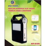 Фонарь-Power Bank-радио-блютуз (2400mAh) с солнечной панелью EP-035