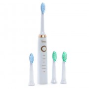 Электрическая зубная щетка Shuke SK601 аккумуляторная щетка для зубов с 4 насадки Белая