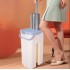 Швабра-лентяйка 5л Hand Free Cleaning Mop 2 в 1 с автоматическим отжимом для уборки Бежевый