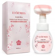 Очищающий мусс-пенка для умывания с аминокислотами LUOFMISS Sakura Amino Acid Mousse Cleanser