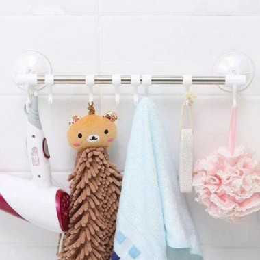 Держатель для полотенец с крючками Hanging Rod Hook Towel