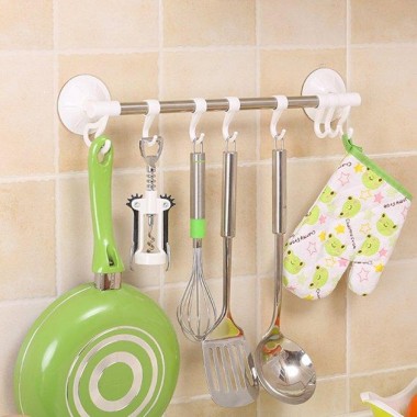 Держатель для полотенец с крючками Hanging Rod Hook Towel