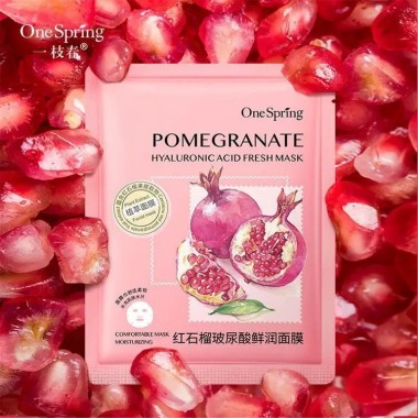 Тканевая маска для лица с экстрактом граната One Spring Pomegranate