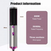 Фен-щетка расчёска-выпрямитель брашинг для сушки и укладки волос 2в1 Ramindong стайлер 800Вт SMP