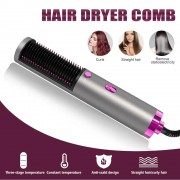 Фен-щетка расчёска-выпрямитель брашинг для сушки и укладки волос 2в1 Ramindong стайлер 800Вт SMP