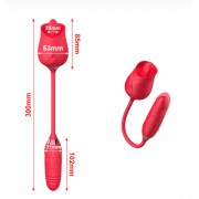 2 в 1 Автоматический выдвижной розовый клитор сосательный вибратор вагинальный сосок