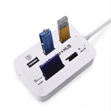 Картридер для чтения карт-концентраторов HUB USB Combo 2.0 USB/MS/MS Pro DUO/SD/M2/MMC/MicroSD