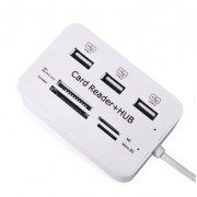 Картридер для чтения карт-концентраторов HUB USB Combo 2.0 USB/MS/MS Pro DUO/SD/M2/MMC/MicroSD