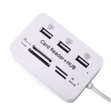 Картридер для чтения карт-концентраторов HUB USB Combo 2.0 USB/MS/MS Pro DUO/SD/M2/MMC/MicroSD