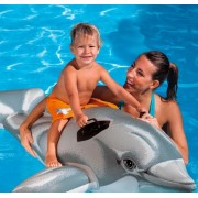 Детский надувной плотик Intex 58535 Дельфин, 175х66 см, от 3 лет