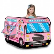 Детская игровая палатка фургончик с мороженым, палатка для девочки розовый домик для детей