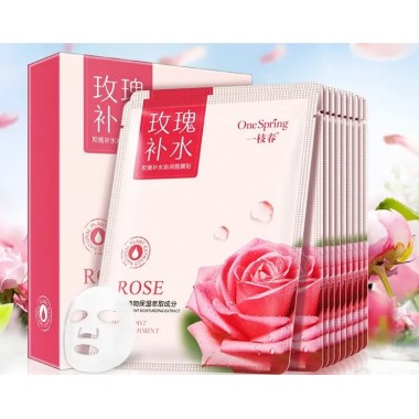Тканевая маска для лица с экстрактом роз Rose Moisturizing Mask One Spring 30г