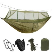 Гамак двойной с москитной сеткой Hammock With Net Army для отдыха до 200 кг