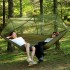 Гамак двойной с москитной сеткой Hammock With Net Army  для отдыха до 200 кг