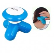 Мультифункциональный мини ручной массажер вибромассажер Mimo Usb голубой