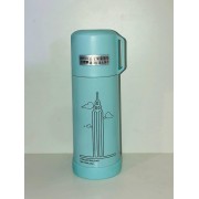 Питьевой Термос из нержавеющей стали с чашкой 350мл цвет Бирюзовй