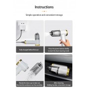Складной пылесос в авто с аккумулятором Q8 (USB 5V-8.4V)