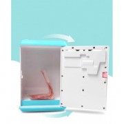 Сейф Робот копилка детская Robot Bodyguard с отпечатком пальца, музыкальная Голубой