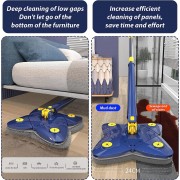 Швабра с функцией отжима Вращающаяся на 360° регулируемая швабра, телескопическая швабра для уборки