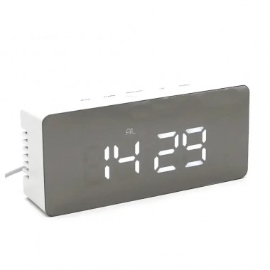 Настольные светодиодные лед часы с подсветкой YQ-719 с будильником и термометром 6в1 Настольные светодиодные лед часы с подсветкой YQ-719 с будильником и термометром 6в1