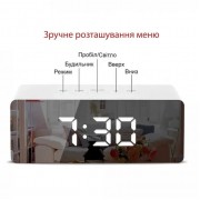 Настольные светодиодные лед часы с подсветкой YQ-719 с будильником и термометром 6в1