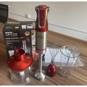 Ручной блендер погружной с мерным стаканом 5в1 Zepline ZP-074 1500ВТ Красный