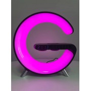 Светильник, ночник RGB Smart Light Sound Machine с беспроводной зарядкой 15W и Bluetooth колонкой 3W - черный