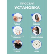 Настенные 3D часы 120 см серые ZH002